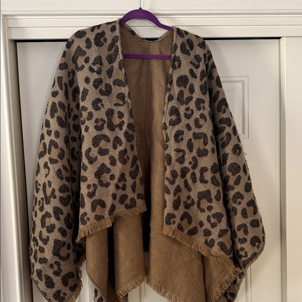 Banana Republic Brown Fringe Shawl